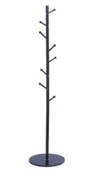 Korbi Stoječi obešalnik za oblačila, črn, 170 cm