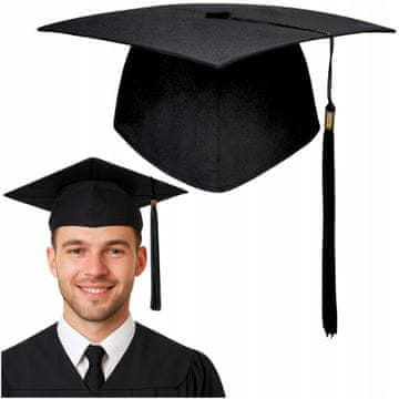 Korbi Črna maturantska kapa z resicami