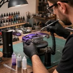 Vixson Profesionalni komplet za zračno čopičenje z USB kompresorjem, nastavljivo šobo in dodatki | AIRBRUSHY