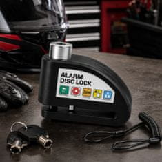 HOME & MARKER® Alarmna ključavnica za kolutne zavore, 110 dB, IPX6, za kolesa in motorna kolesa | ALERTOLOCK Črna