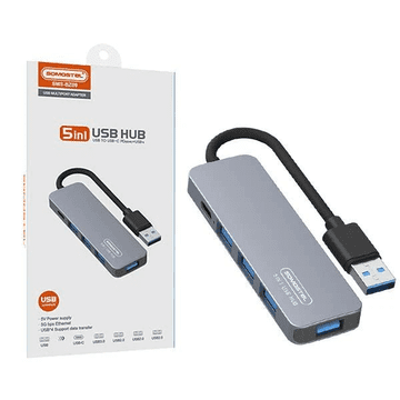 KEDO USB HUB priklopna postaja tip C na 4x USB, 1x USB-C