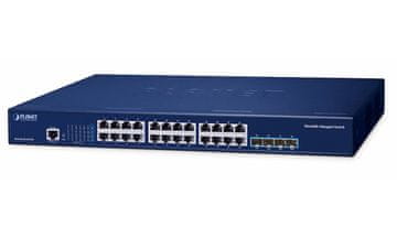 Planet SGS-6310-24T4X Stikalo L3, 24x1Gb, 4x10Gb SFP+, HW/IP stack, VSF/Cluster
