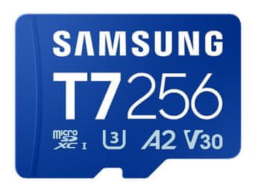 Samsung Spominska kartica Samsung T7, micro SDXC, 256GB, U3, V30, A2, UHS-I, 170 MB/s