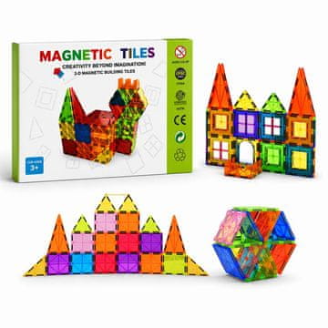 Magnetni gradbeni komplet za otroke set 60 – Magnetic Tiles II