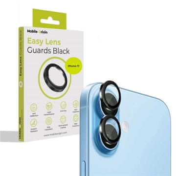 Mobile-origin Easy Lens Guards zaščitno steklo za kamero za iPhone 17, črno
