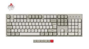 Keychron C2 Pro 8K žična mehanska tipkovnica, rdeča stikala, RGB, Retro (C2PX-M1-UK)