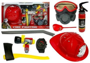 slomart Gasilski set z dodatki (kask, gasilnik, sekira, ...) Lean Toys