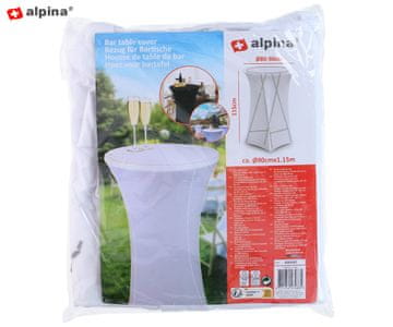 Alpina prevleka za barsko mizo, Ø80-90cm premer, črna / bela