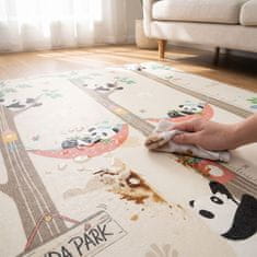 Ikonka Zložljiva penasta podloga Panda/Cesta obojestranska - 180x200 cm