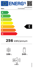 Beko B1RCNA404G kombinirani hladilnik, zamrzovalnik spodaj