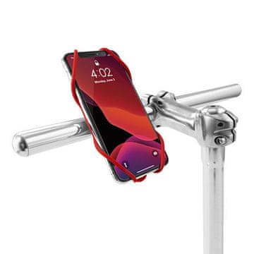 FIXED Bone Bike Tie 3 silikonsko kolesarsko držalo za mobitel, krmilo 22–45 mm (4.7"–7.2"), rdeče