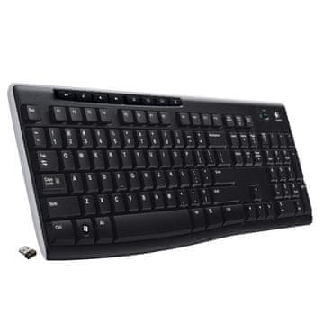 Logitech K270 brezžična črna slo tisk tipkovnica
