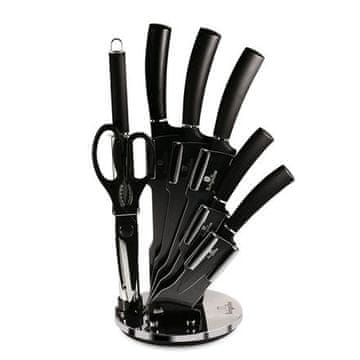 Berlingerhaus Komplet nožev BH-2565 in a stand 8 pcs Black Silver Collection