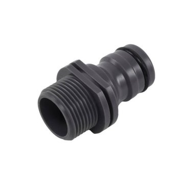 Adapter za pipo z zunanjim navojem 3/4 STALCO GARDEN iz plastike.