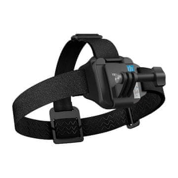 TELESIN Headband naglavni trak z držalom za športne kamere GoPro, črn