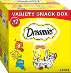 Dreamies DREAMIES Boks Raznolikosti poslastice za mačke, 12x60 g