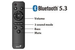 Genius SW-2.1 1850 BT (31730050401) 2.1 50W, črni, RCA vstup, Bluetooth 5.3 zvočnik