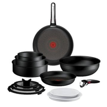 Tefal P0009753 Komplet črnih loncev in ponev