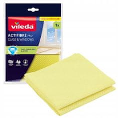 Vileda Actifibre Pro krpa za okna, ogledala, steklo, rumena, 1 kos.