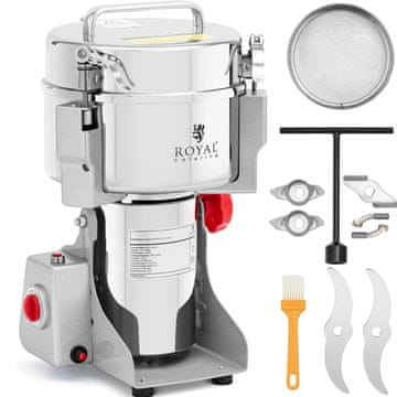 Royal Catering Profesionalni električni mlinček za začimbe, zelišča, kavo, oreščke 2000 g 3400 W