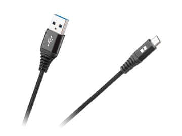 USB kabel - USB micro 1M črne barve - SS43792-USB