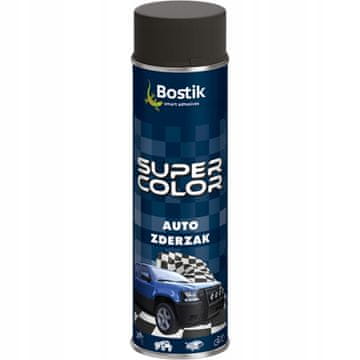 Bostik Super Color akrilna barva za avtomobilske odbijače, mat črna, 500 ml