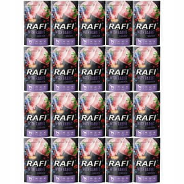 DOLINA NOTECI Rafi hrana za pse, zajec, borovnica, brusnica 20x500g