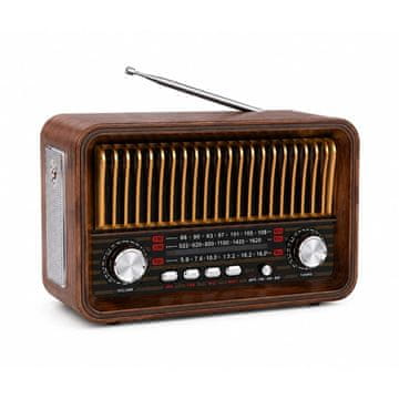 MG HR-29BT Bluetooth prenosni retro radio, rjav