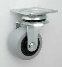 Kolo za pohištvo, plastika + guma, vrtljivo ohišje 40MM, M42T - KL040 skr G
