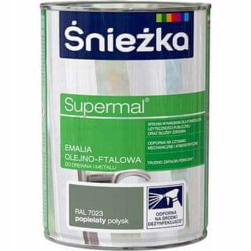 Śnieżka Supermal oljno-ftalni emajl les kovina pepel sijaj 0,8L
