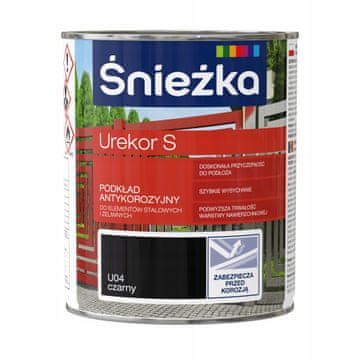 Śnieżka Urekor s protikorozijski premaz za kovino črn 0,8L