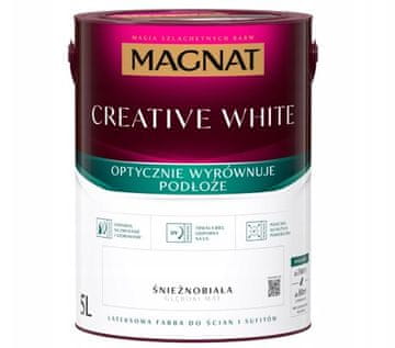 Śnieżka Magnat Creative White Latex stenska barva Sneguljčica 5L