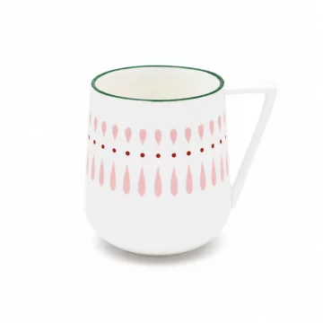 DUKA LEA porcelanasta skodelica 450 ml zeleno roza