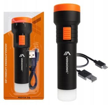 Vergionic Polnilna svetilka MiniUSB 2xLED