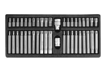 YATO Komplet 42 rebrastih ključev, varnostni torx - YT-0420