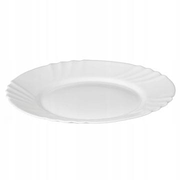 Galicja Okrogel bel krožnik 25 cm Bianco
