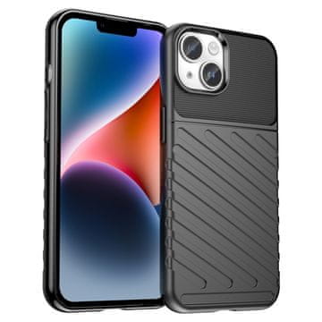 HURTEL Ojačena zaščitna torbica za iPhone 14 Plus Thunder Case – črna