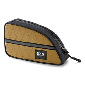 ROCKBROS Trikotna kolesarska torba za okvir, 0,8 l – rjava