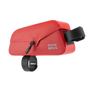 ROCKBROS Vodoodporna torba za okvir kolesa z magnetnim zapiranjem 0,9 l - rdeča