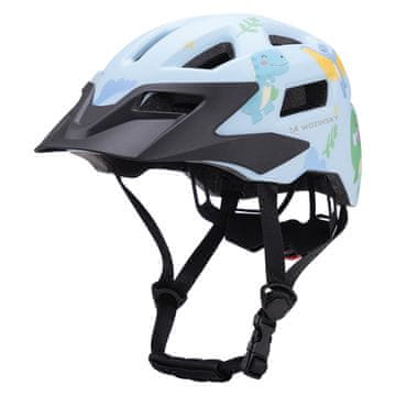 WOZINSKY Otroška kolesarska čelada MTB s snemljivim ščitnikom 52–56 cm – svetlo modra