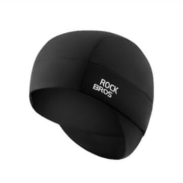 ROCKBROS Dvostranska zimsko kolesarska kapa, velikost 54–61 cm – črna