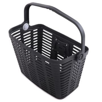 WOZINSKY Plastični kolesarski koš za krmilo – črn