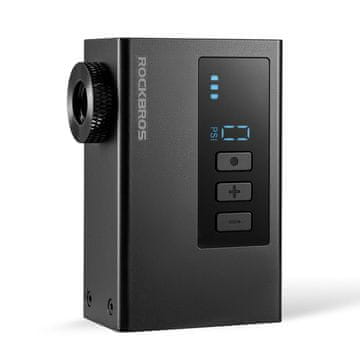 ROCKBROS Akumulatorska črpalka z LED-kompresorjem, 420 mAh, 120 psi – črna