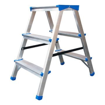 DRABEST Lestev, zložljiv aluminijast stolček 67 cm 2 stopnici + ploščad - BR-00-7002