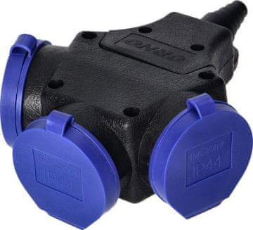 Orno Razdelilnik IP44, 3*2P+Z, šuko 16A, 230V AC - ON-13209GS