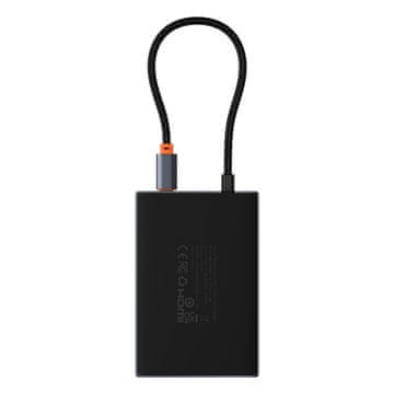 BASEUS 8-v-1 HUB adapter HDMI, DisplayPort, VGA, USB-A, USB-C – siv