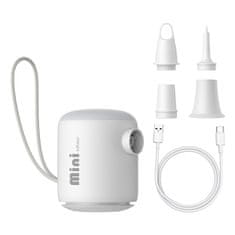 BASEUS Prenosna polnilna potovalna črpalka s 4 USB-C konicami - bela