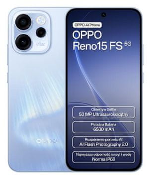 Oppo Pametni telefon Reno 15 FS 5G 8 GB/512 GB modre barve