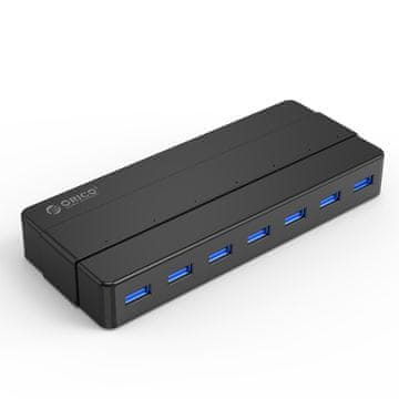 Orico Razdelilnik H7928-U3-V1 s 7 priključki USB-A – črn