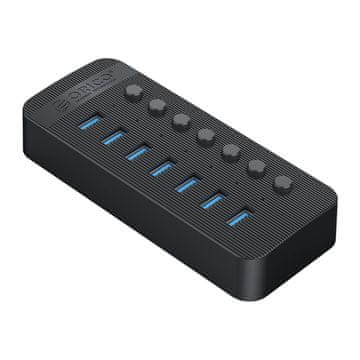 Orico Hub CT2U3-7AB s 7 priključki USB-A – črn